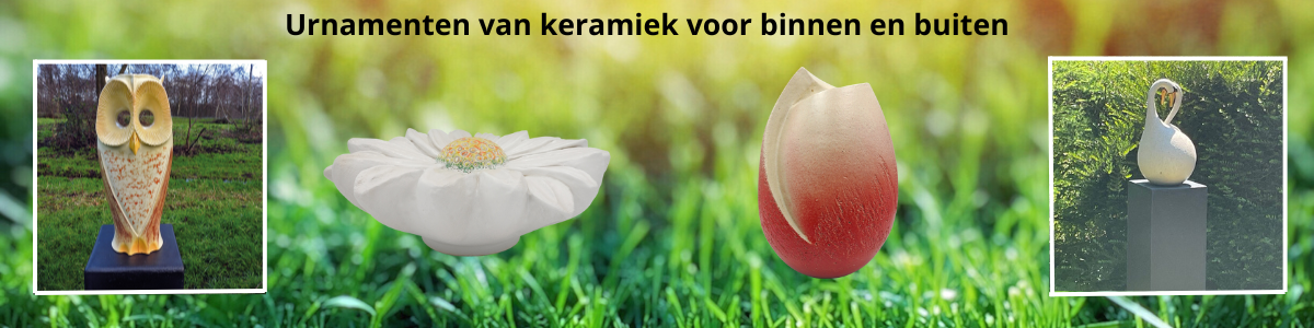 urnamenten van keramiek voor buitenshuis